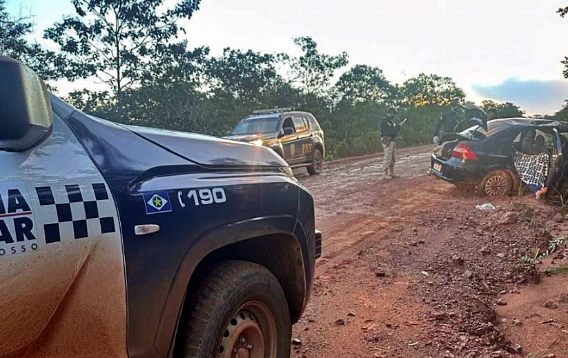 Suspeito capota veículo furtado na BR-174 e fica gravemente ferido após fuga interestadual