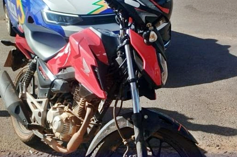 Polícia Militar recupera motocicleta com registro de furto durante patrulhamento em Cacoal