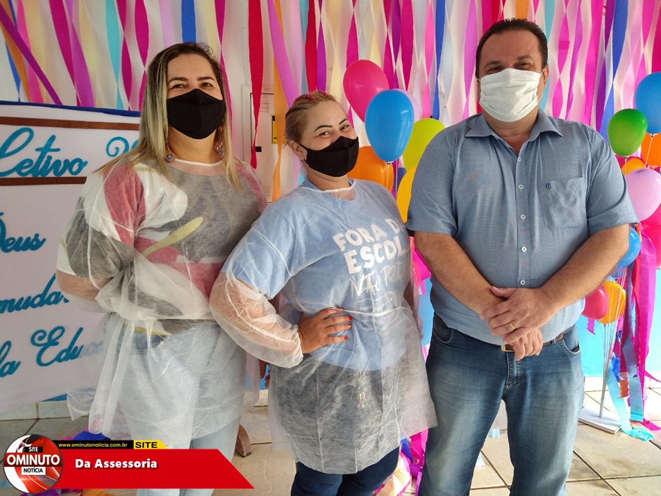 Presidente da Câmara de vereadores de Jaru, Dr. Luís do Hospital, visita as escolas da rede municipal de ensino