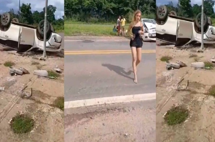 Adolescente acusada de matar avô e tentar matar a avó, provocou acidente grave na BR-364 em Ariquemes