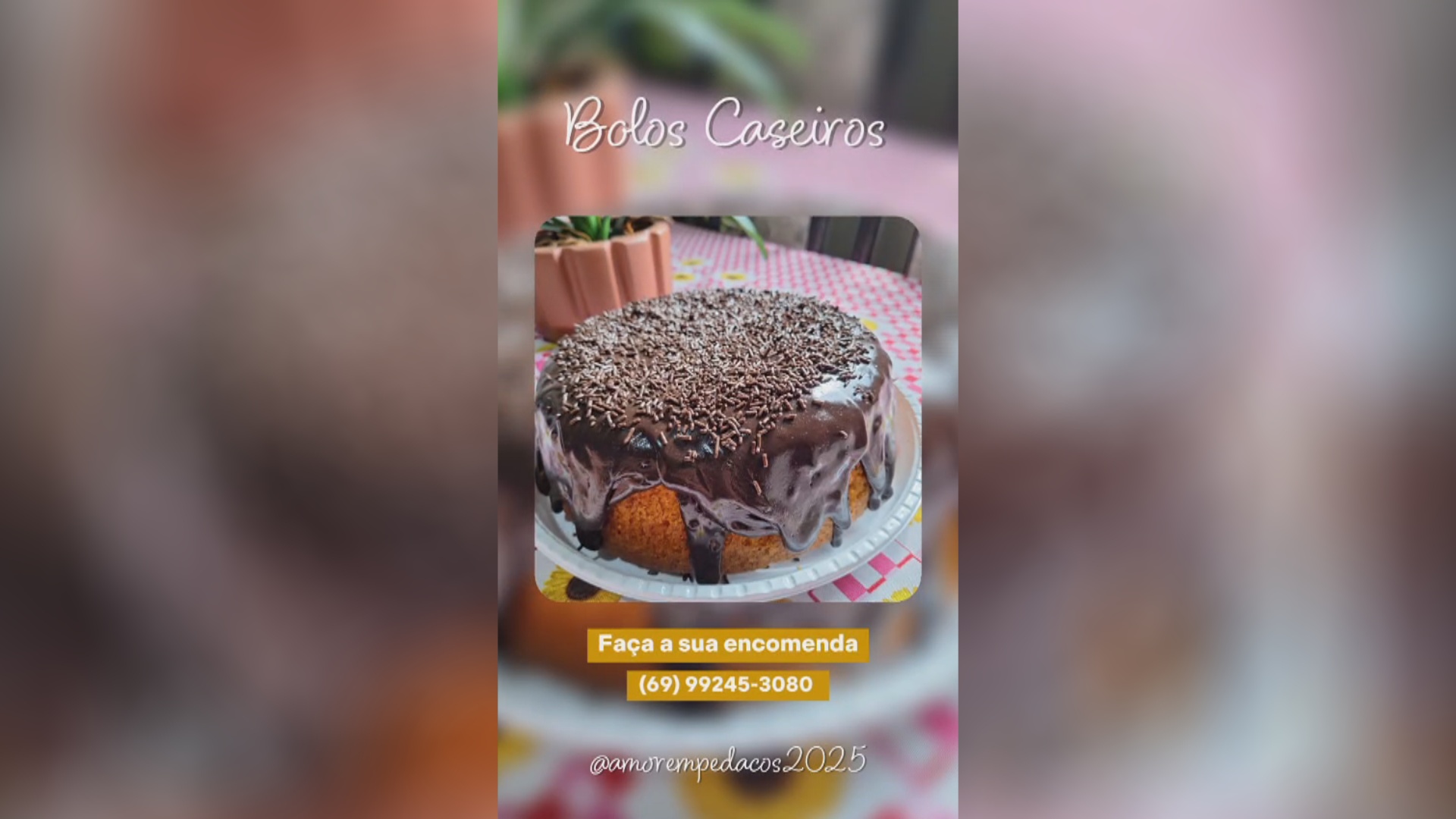 Conheça o bolo artesanal da Clariny; Amor em Pedaços!