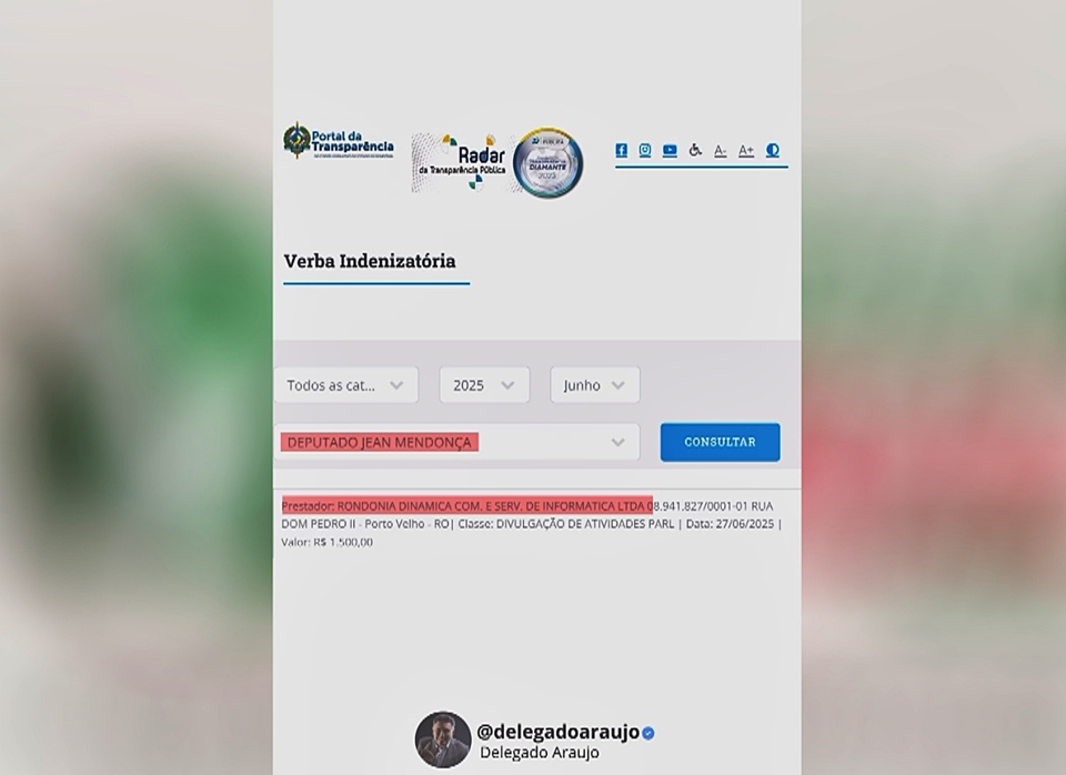 Araújo confirma "milícia digital" atuante em Pimenta Bueno