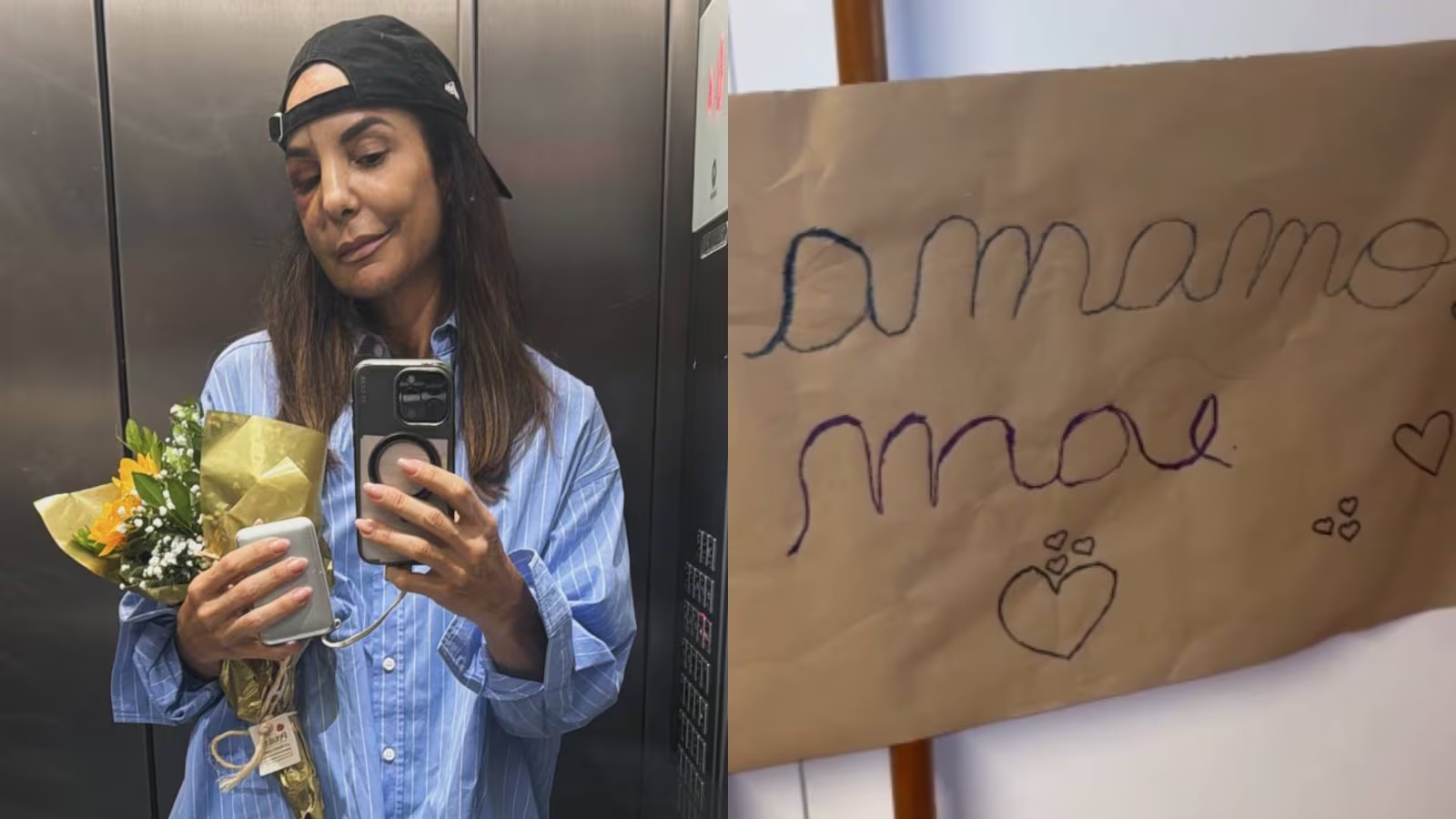 Ivete deixa hospital e se emociona com surpresa dos filhos