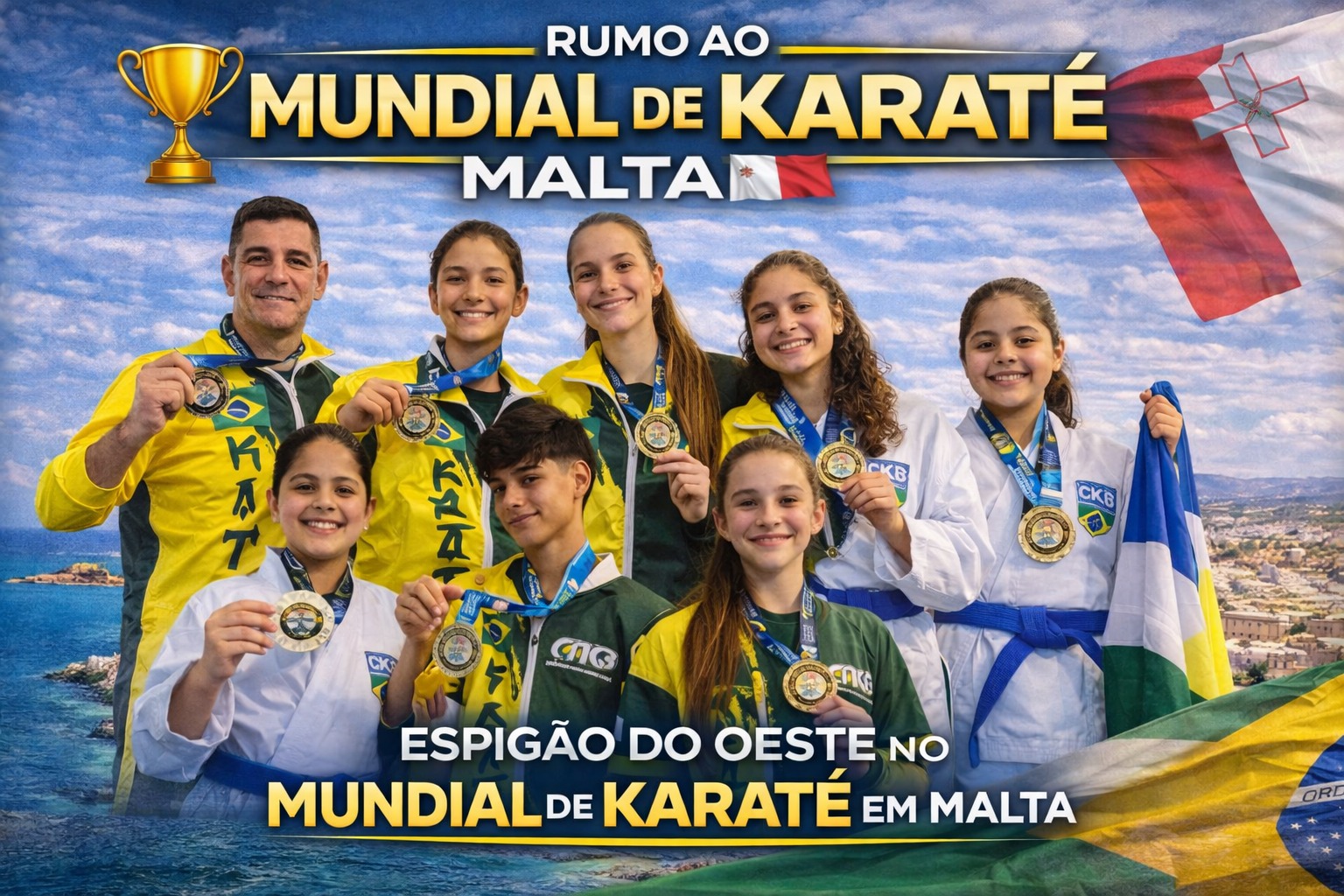 Equipe de Espigão do Oeste disputa Mundial de Karatê