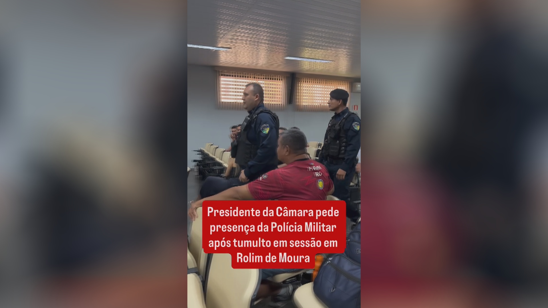 Sessão da Câmara tem tumulto e PM em Rolim de Moura