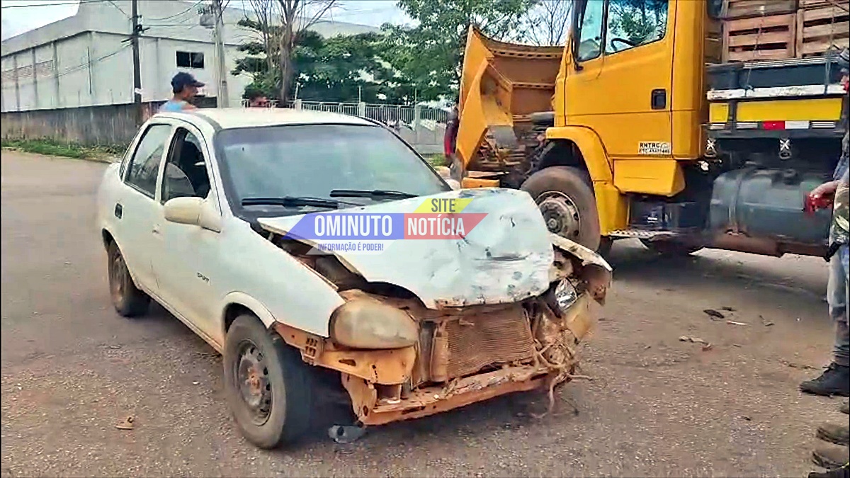 Motociclista de aplicativo fica ferido após colisão envolvendo três veículos na Zona Leste de Porto Velho