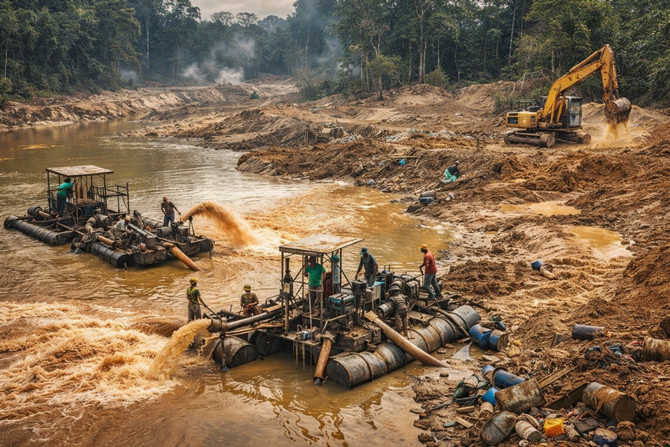 Mercúrio na Amazônia expõe falhas no controle ambiental
