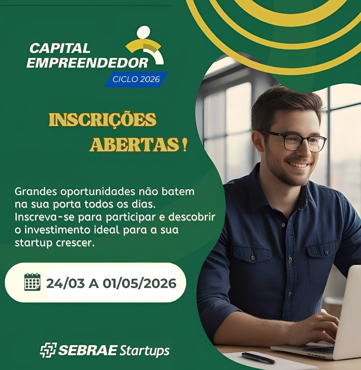 Sebrae RO abre inscrições para o Capital Empreendedor 2026