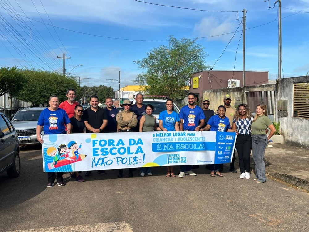 Dia D da Busca Ativa mobiliza Jaru no combate à evasão escolar