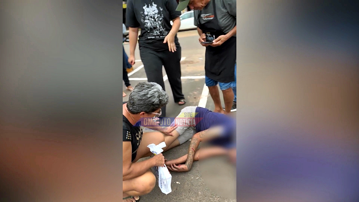 Confusão no centro de Cacoal termina com agressão e homem ferido em estacionamento