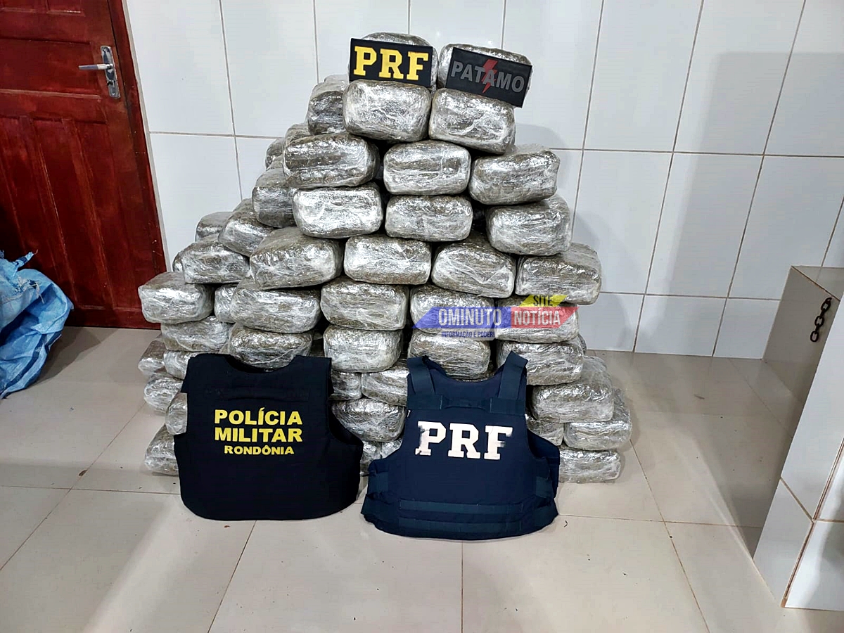 Caminhonete é interceptada com mais de 180 kg de skank na BR-364, em Cacoal