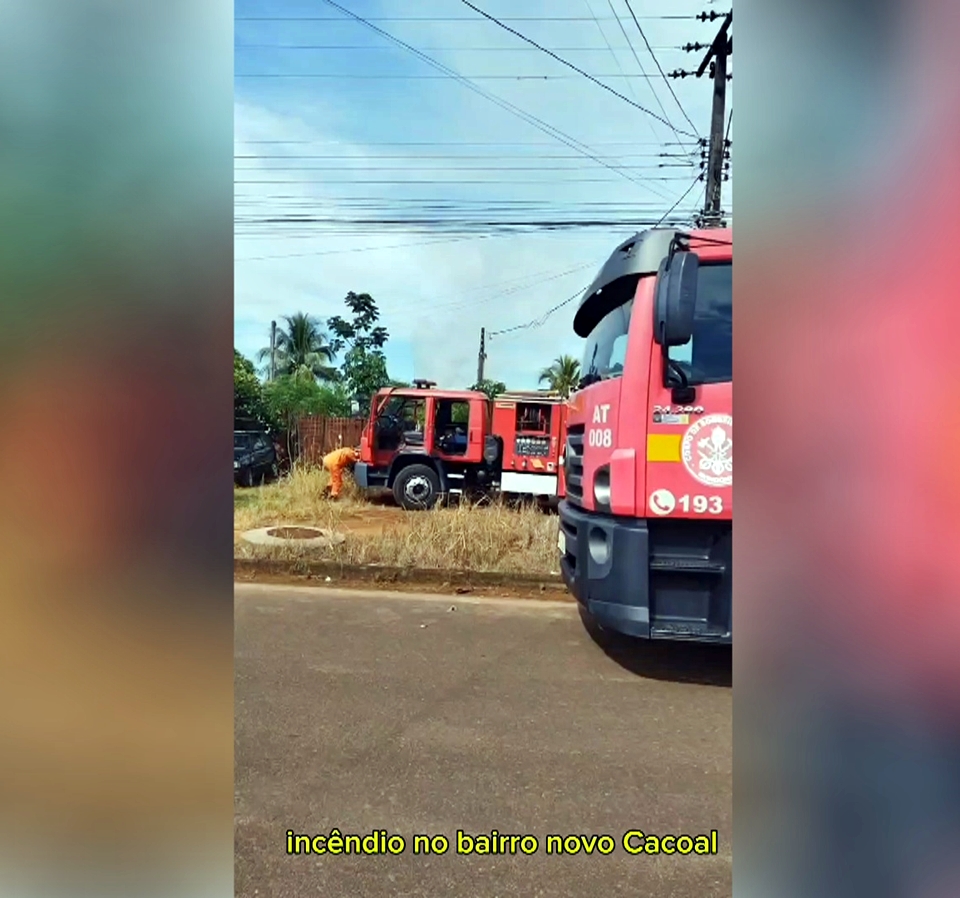 Incêndio atinge residência no bairro Novo Cacoal e deixa prejuízo quase total à moradora