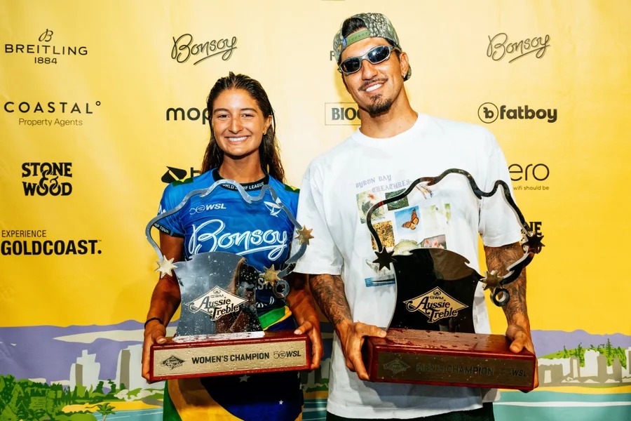 Brasileiros dominam e vencem a Tríplice Coroa Australiana no surfe