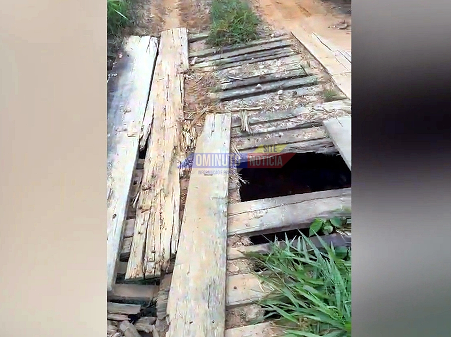 Ponte deteriorada deixa famílias isoladas na Linha 11 e moradores cobram ação urgente da Prefeitura de Cacoal, RO