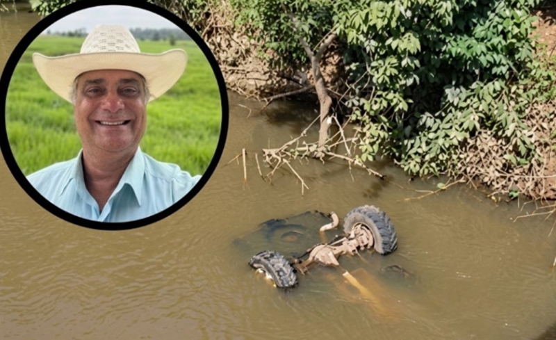 Pecuarista morre após caminhonete despencar de ponte sobre rio na RO-257, em Ariquemes, RO