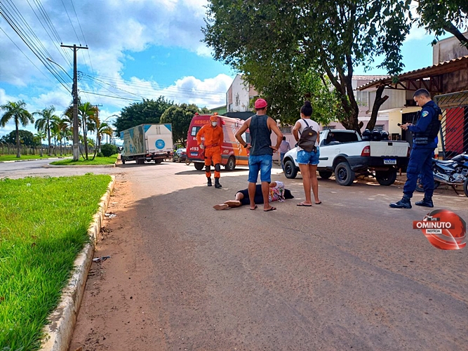 Condutora de Biz rampa quebra-molas na Dom Pedro I, neste sábado, 26, em Jaru, RO