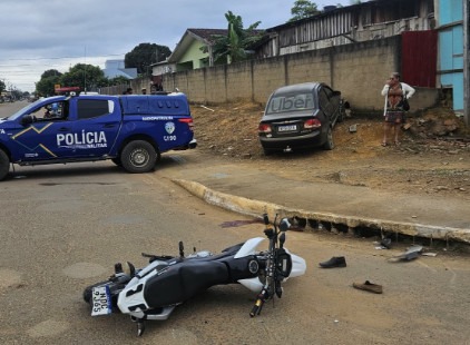 Colisão entre carro e moto deixa idoso morto em Machadinho d’Oeste