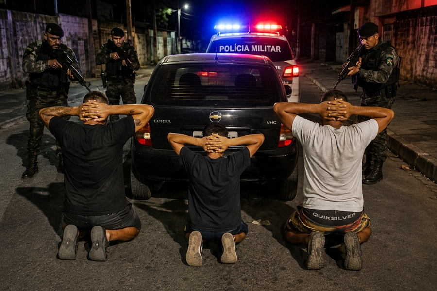 Foragido da Justiça é capturado pelo NI-PM, com arma e munições, em Cacoal, RO