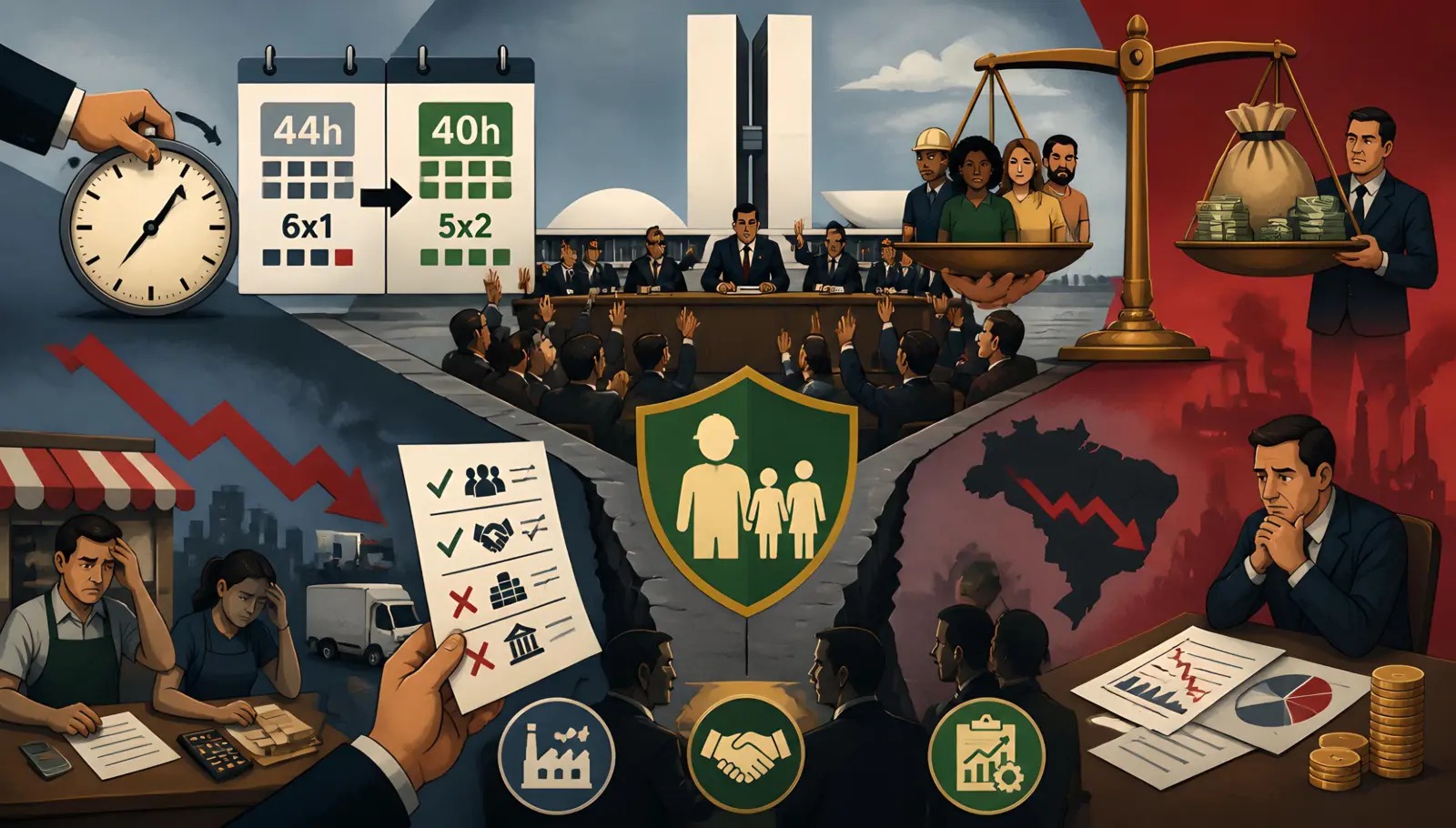 Parlamentares aceleram debate sobre escala 5×2 em ano eleitoral