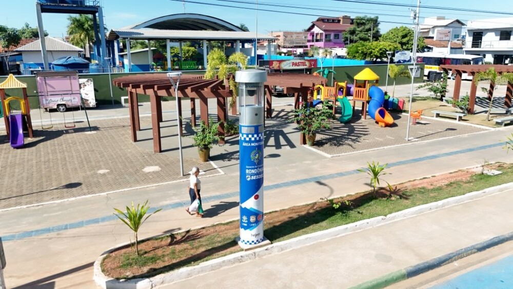 Novo totem amplia monitoramento na Praça Sebastião Dias de Almeida em Jaru