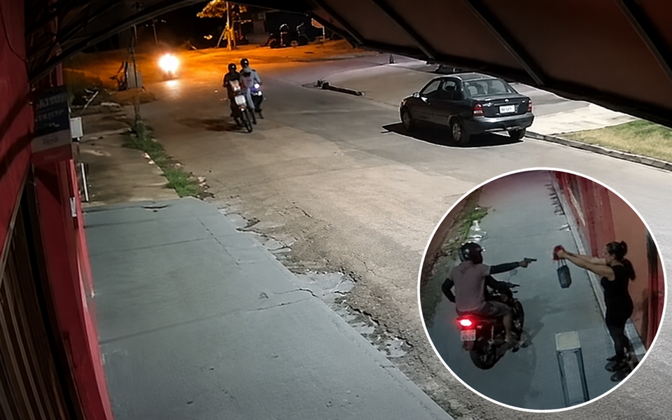 Dupla armada assalta empresa de pneus e rouba celular de mulher em sequência de crimes, em Cacoal, RO