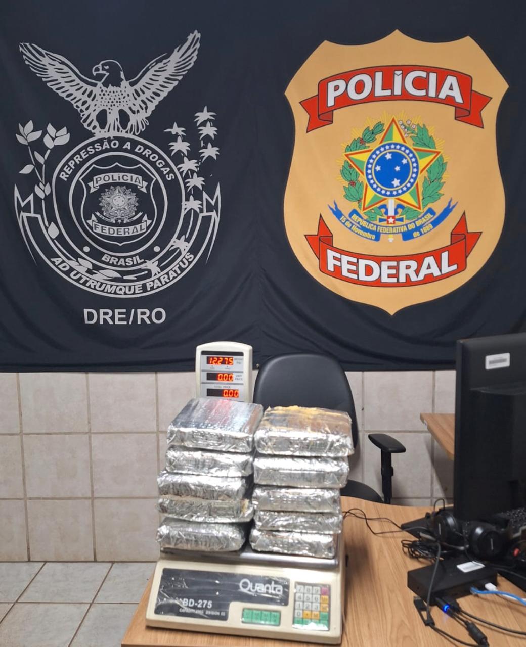 PF intercepta mais de 26 kg de drogas em aeroporto de Porto Velho