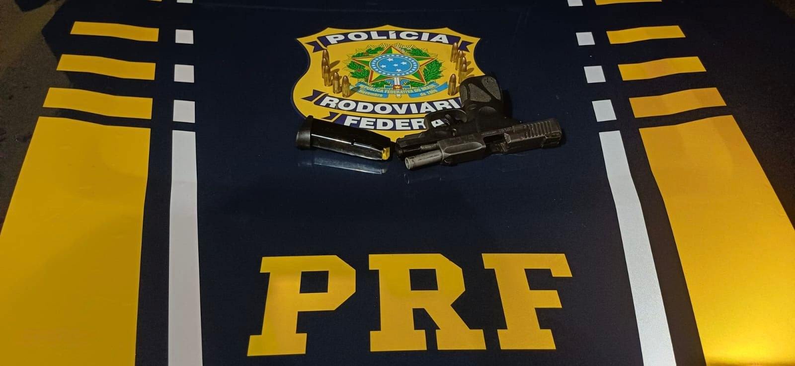 PRF intercepta pistola calibre 9 mm durante operação em Pimenta Bueno