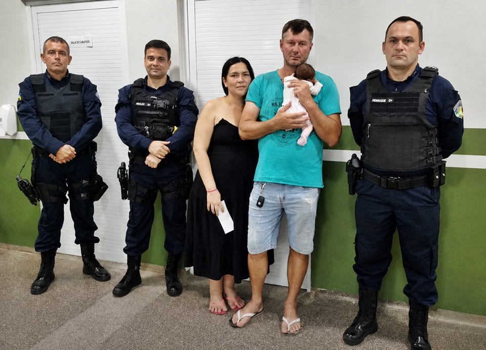 Policiais militares salvam recém-nascida engasgada em Espigão do Oeste, RO