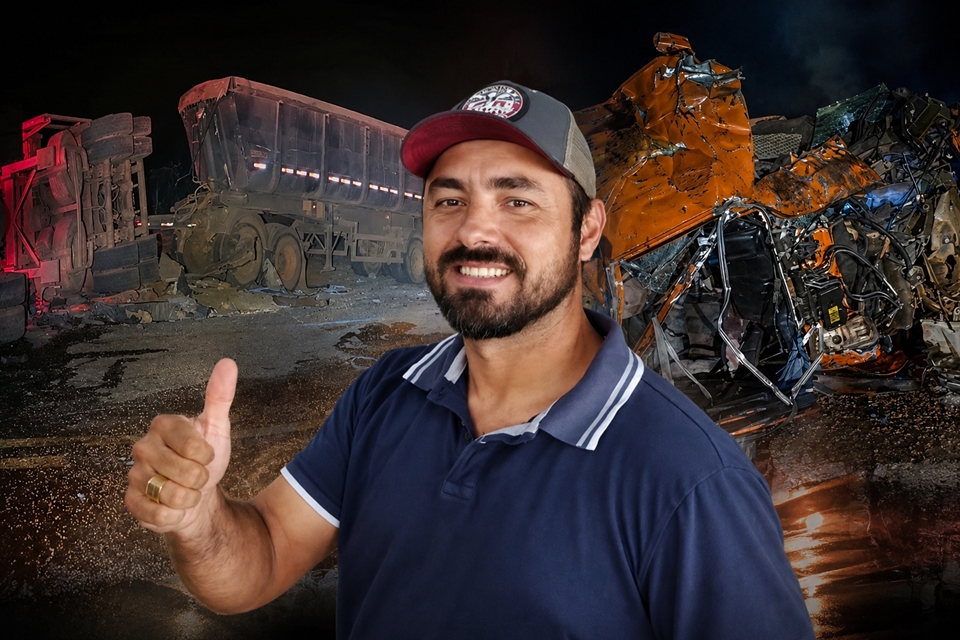 Motorista de Ji-Paraná, morre em acidente entre caminhões na MT-320, em Mato Grosso