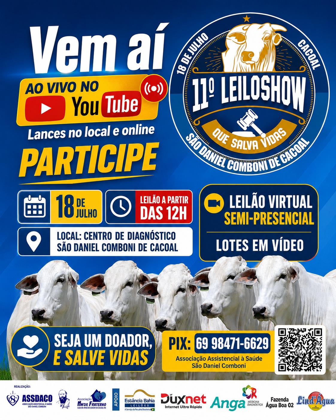 Está chegando o dia do 11º LeiloShow da ASSDACO!