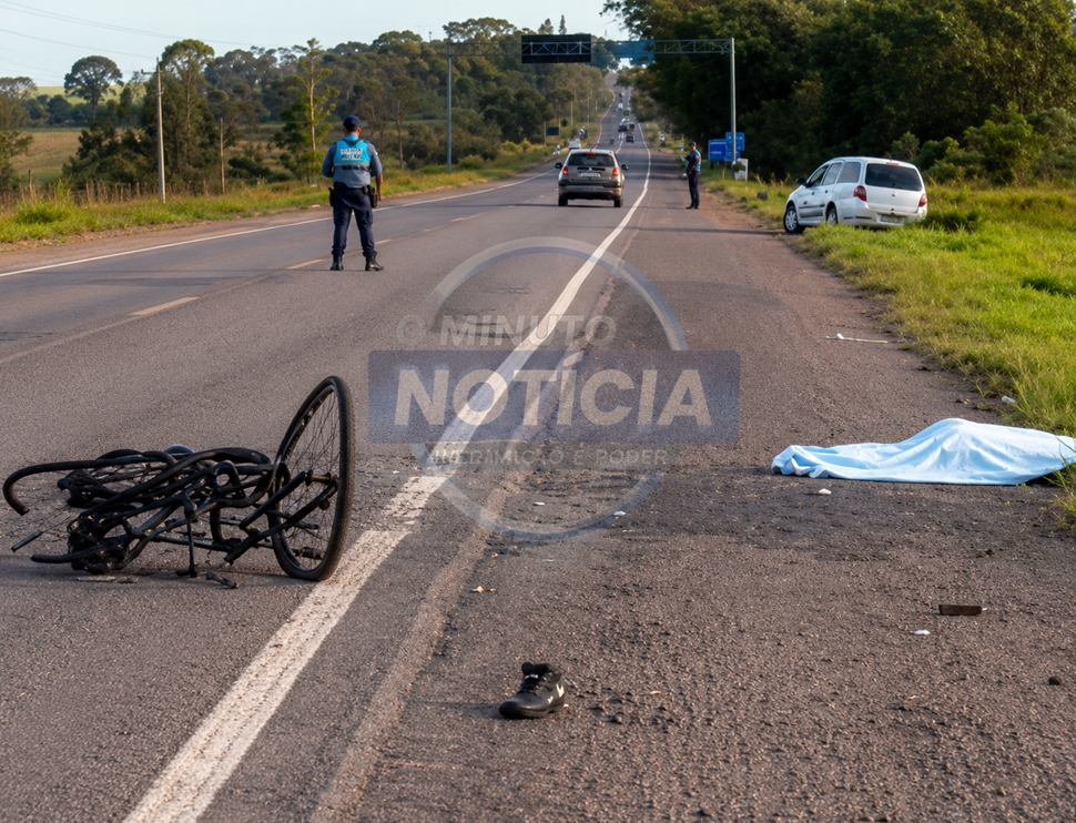 Ciclista morre após ser atropelado na BR-429 entre Alvorada do Oeste e São Miguel do Guaporé, RO