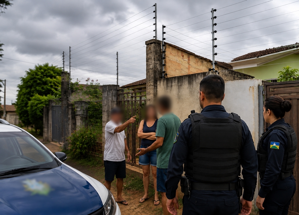 Instalação de cerca elétrica termina em conflito entre vizinhos