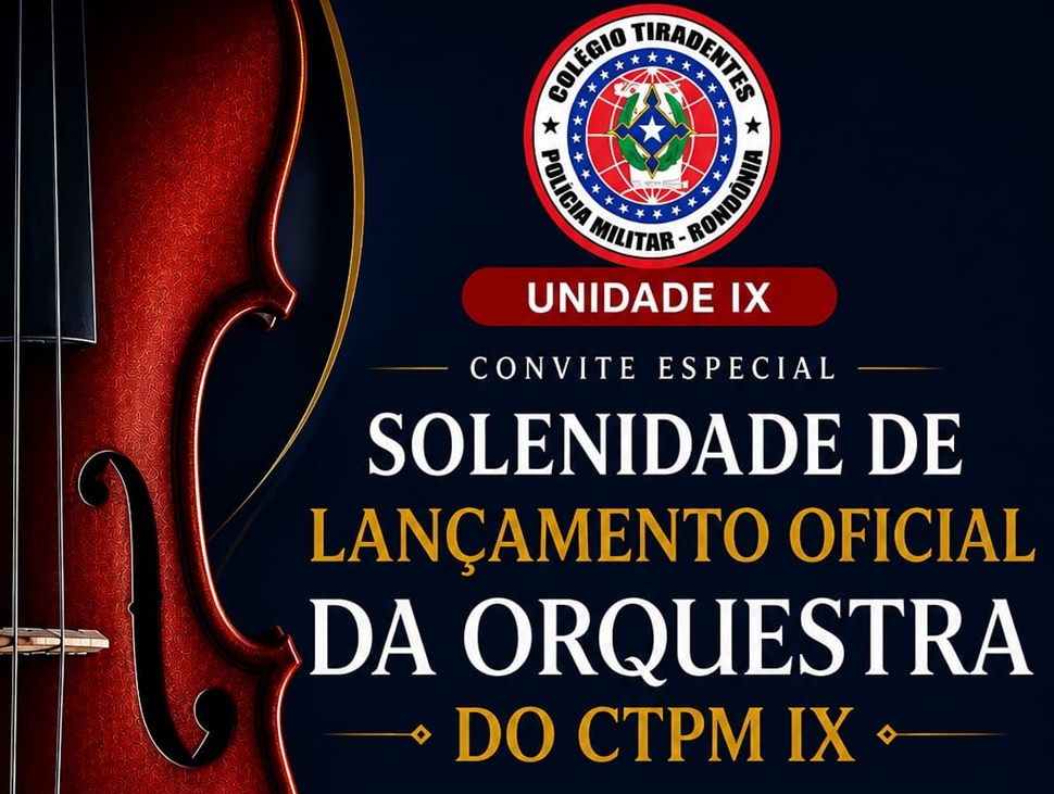 Colégio Tiradentes lança oficialmente Orquestra do CTPM IX em solenidade na Unir, em Cacoal, RO