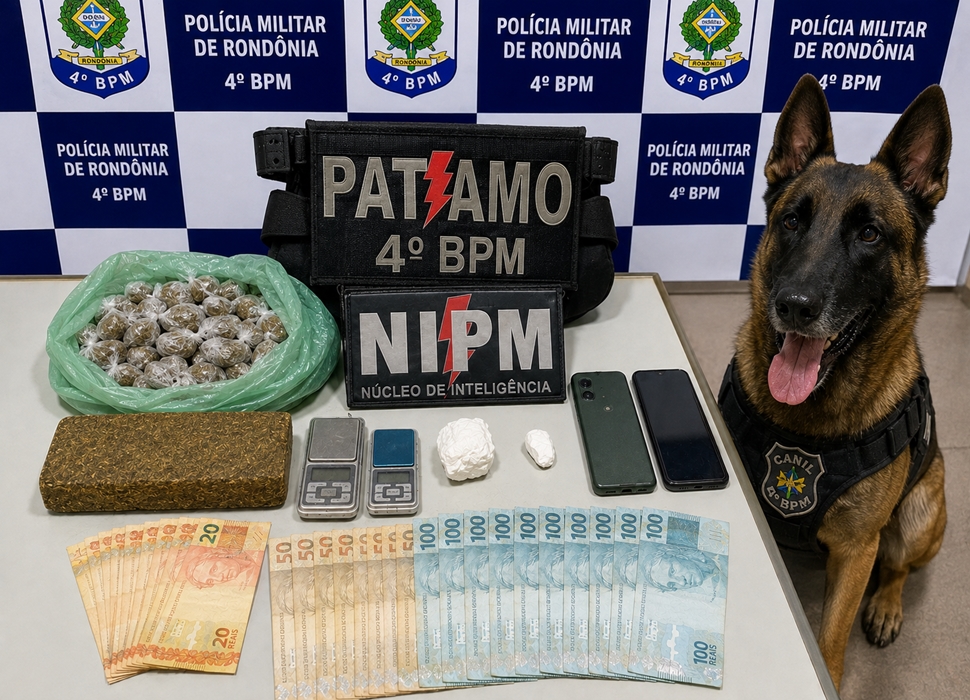 Polícia apreende mais de 850 gramas de drogas em operação na Linha 9