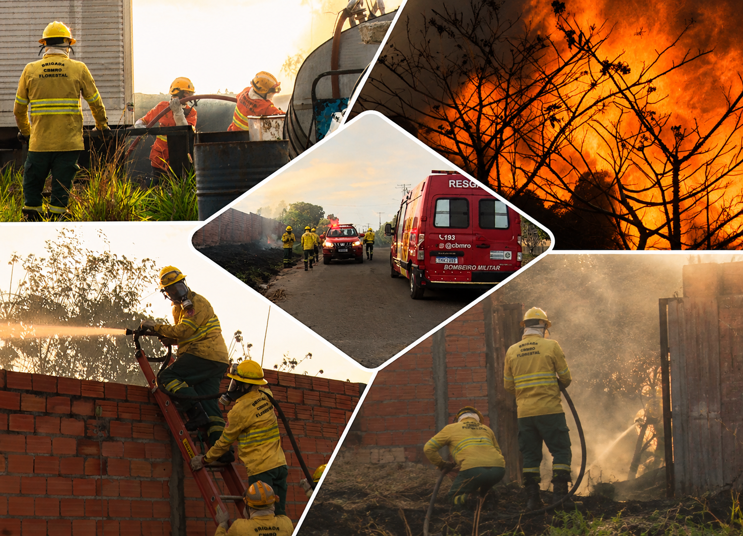 Incêndio atinge depósito de fábrica de sorvetes e mobiliza bombeiros e brigadistas em Cacoal, RO