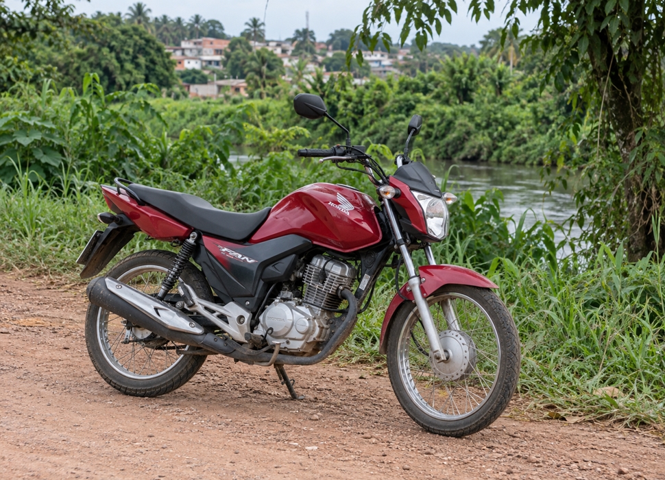 Motociclista foge da PM e abandona veículo perto do Rio Pirarara, em Cacoal, RO