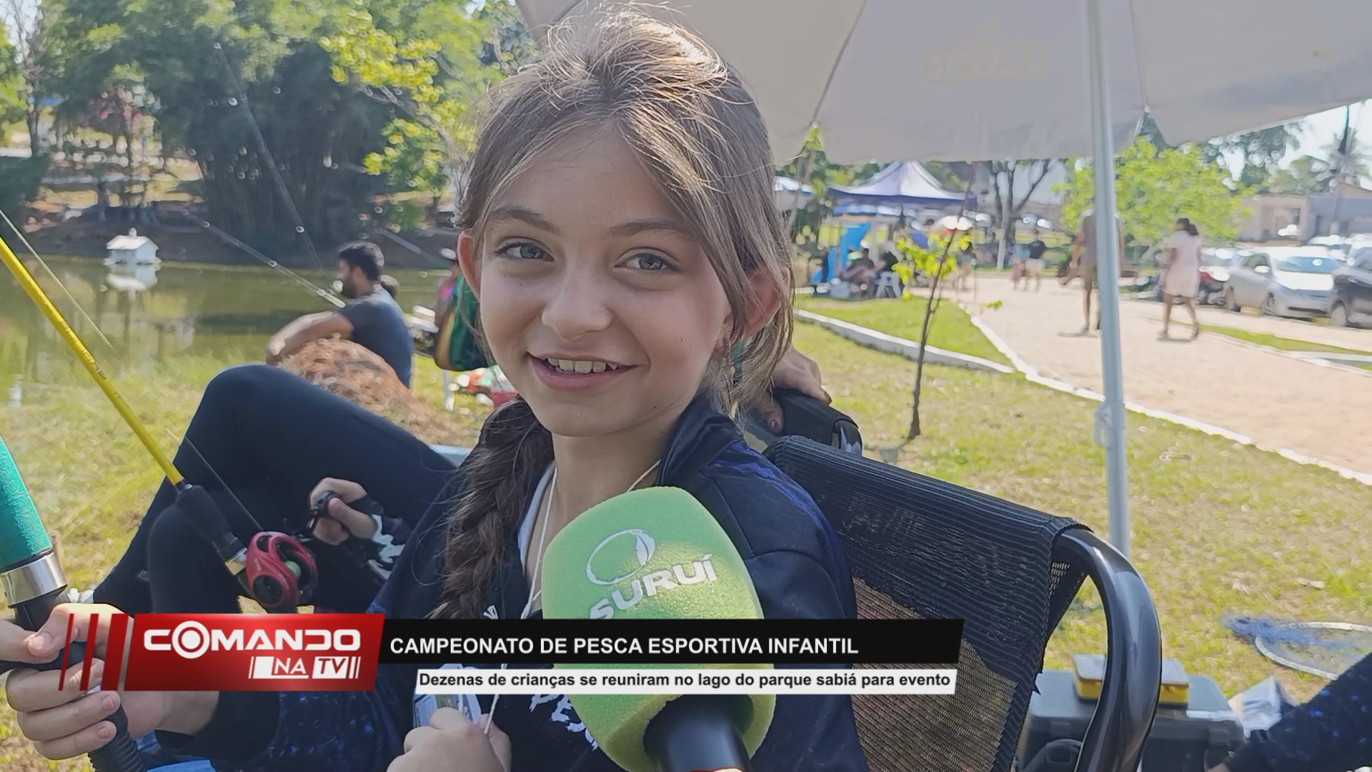 Campeonato infantil de pesca esportiva reúne crianças e famílias no Lago do Parque Sabiá em Cacoal
