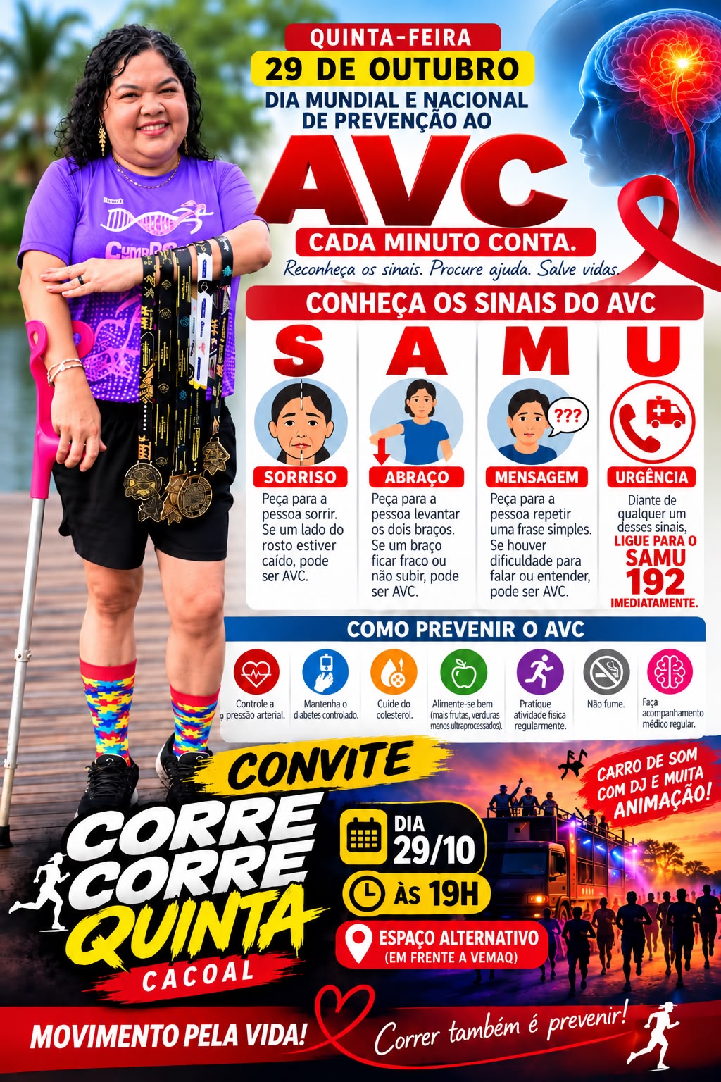Cacoal terá ação de prevenção ao AVC nesta quinta-feira