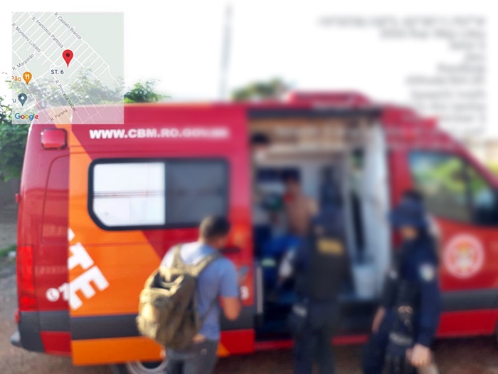 Gari é atacado por cachorro no setor 06 e precisa ser socorrido pelos bombeiros, nesta sexta, em Jaru, RO
