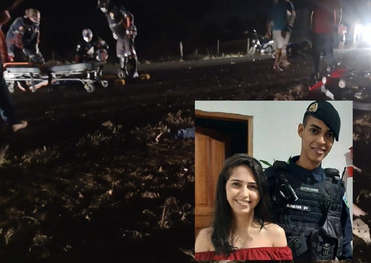 Policial militar, a esposa e outros dois motociclistas morrem em colisão entre motos na RO-133