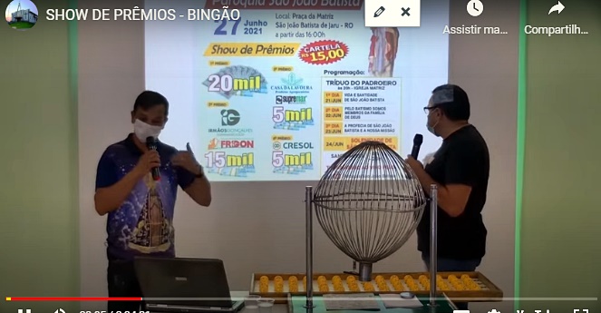 (Vídeo) saiba quem são os ganhadores do Bingão da Paróquia São João Batista, em Jaru, RO