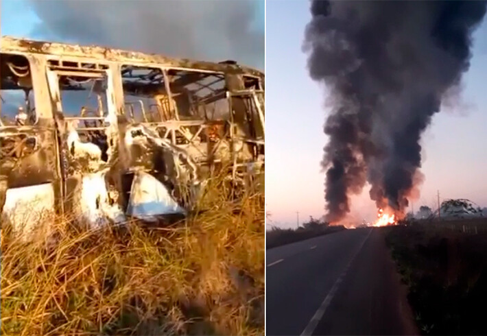 Colisão entre ônibus e caminhão-tanque deixa três mortes na BR-364