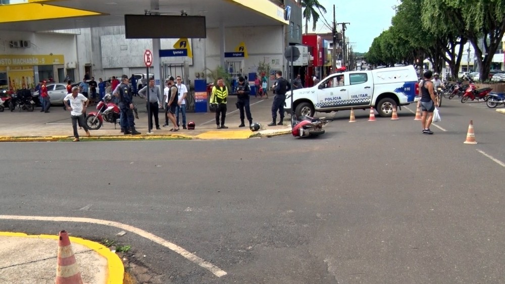 Vítima de acidente na avenida Porto Velho em Cacoal, convulsiona após pancada na cabeça