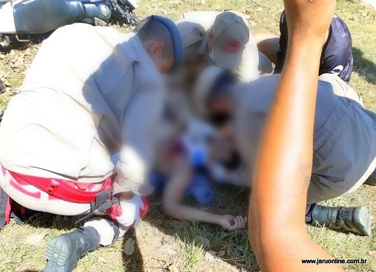 Motociclista sofre fratura no tórax em acidente na JK, em Jaru, RO