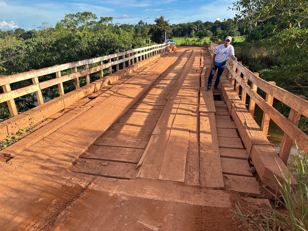 Deputado Cássio Gois solicita nova ponte na Estrada da Figueira, que liga Cacoal e Espigão D’Oeste