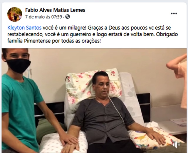 Família de jornalista Kleyton Santos fala que recuperação é um milagre