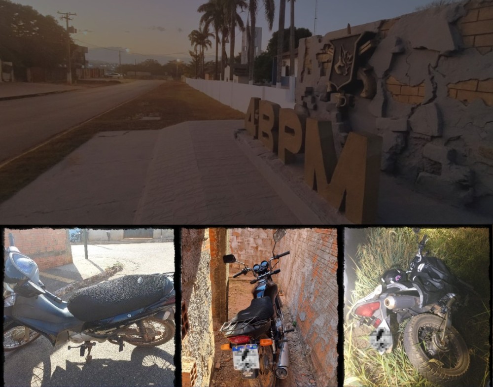 Guarnições do 4º BPM recuperam três motociclestas no fim de semana em Cacoal, RO