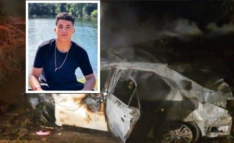 Rapaz de 18 anos, morre carbonizado após capotar automóvel em Ouro Preto, RO