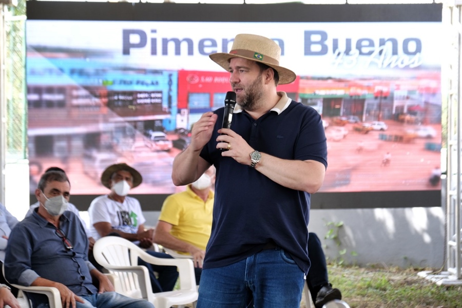 Presidente Alex Redano participa do lançamento do Tchau Poeira em Pimenta Bueno