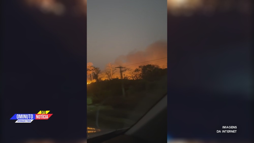Incêndios destruiu vários hectares de pastagens e de vegetação nativa na zona rural de Cacoal, RO